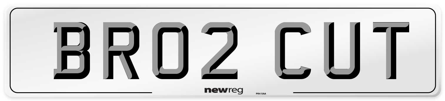 BR02 CUT Number Plate from New Reg
